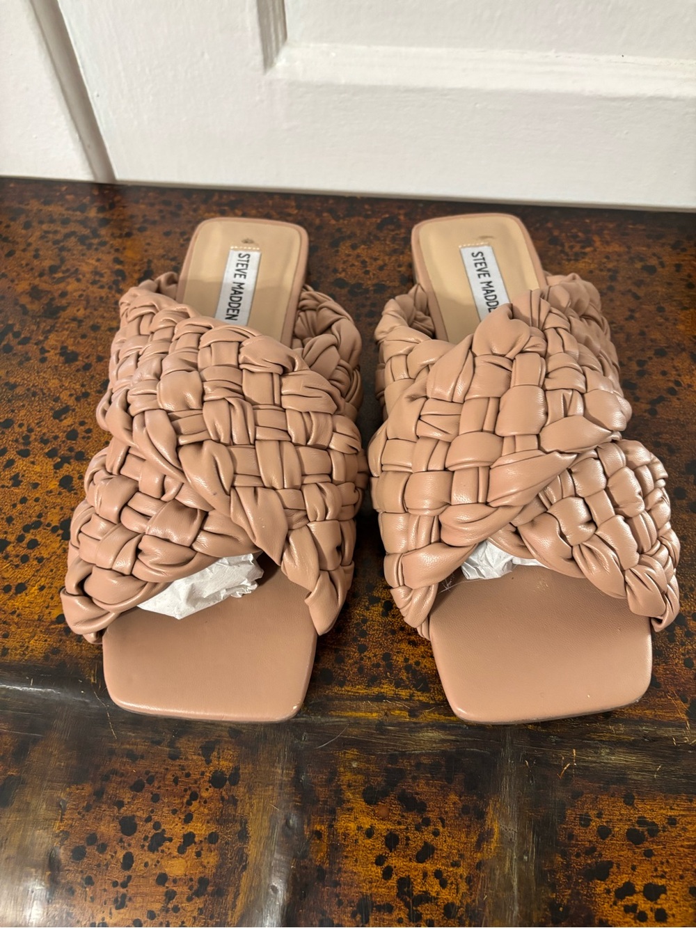 Steve Madden Braided Slide Sandals in Blush